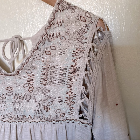 🔶 Free People Much Love tunic dress, balloon sleeves, embroidery size XS 🔶 - Picture 7 of 11